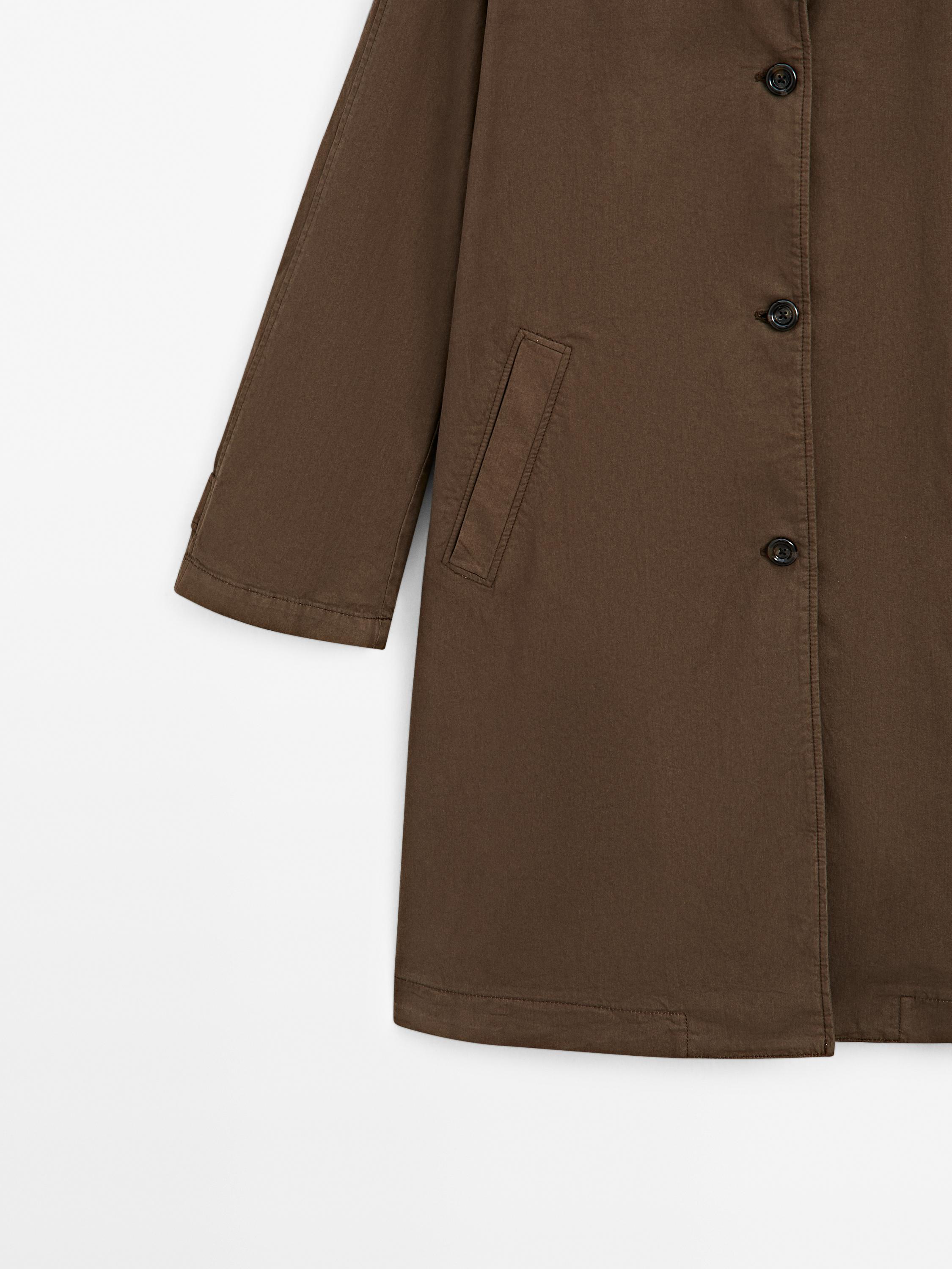 Cotton blend trench coat